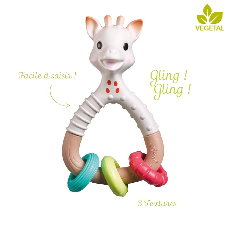 Hochet Natur'rings Sophie la Girafe - Jeux et jouets Vulli