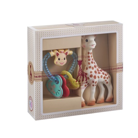 Coffret SophieSticated Classique N°3 Sophie la girafe + Hochet cœur