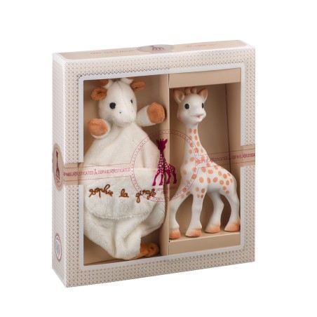 SophieSticated Medium Box N°1 Sophie la girafe and Doudou with clip pacifier