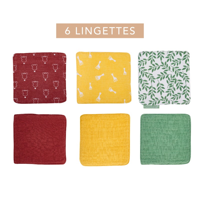 Mini Lingettes Spécial Ongles - Coton et Bambou 6 lingettes lavables -  Mademoiselle Papillonne