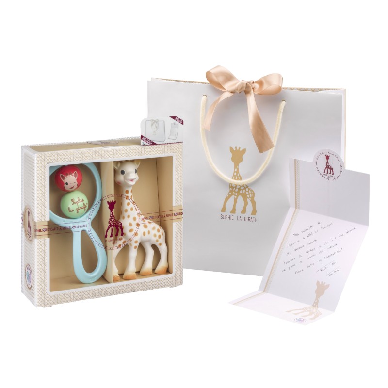 Coffret naissance prêt à offrir Sophie la girafe et Hochet Swing
