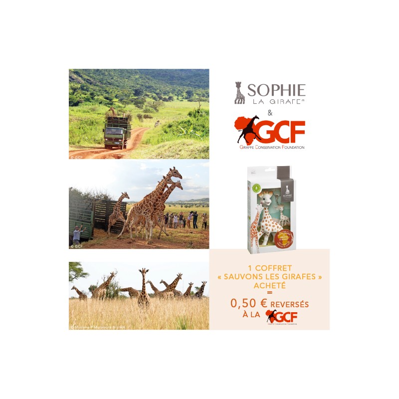 Coffret "Sauvegardons les girafes" (Sophie la girafe + porte-clé Sophie la girafe)