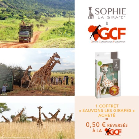 Coffret "Sauvegardons les girafes" (Sophie la girafe + porte-clé Sophie la girafe)