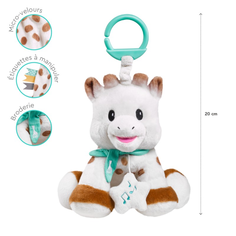 Peluche 20 cm avec boîte à musique Sophie la girafe ®