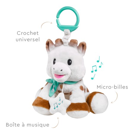 Peluche 20 cm avec boîte à musique Sophie la girafe ®